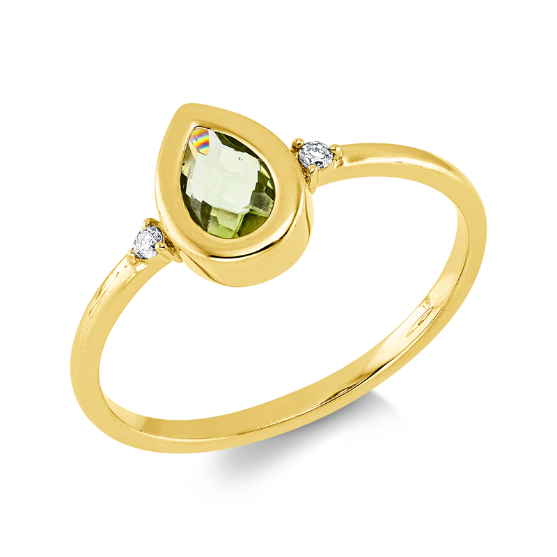 Farbstein Fashion Ring Gelbgold 18kt 0,03ct