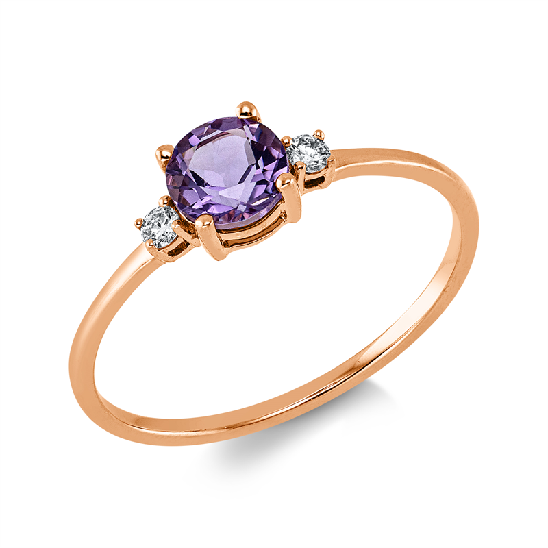 Farbstein Fashion Ring Rotgold 18kt 0,05ct