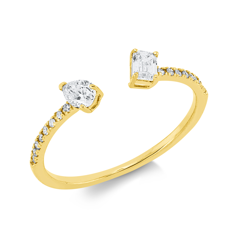 Modern Woman Ring Weißgold 18kt 0,38ct