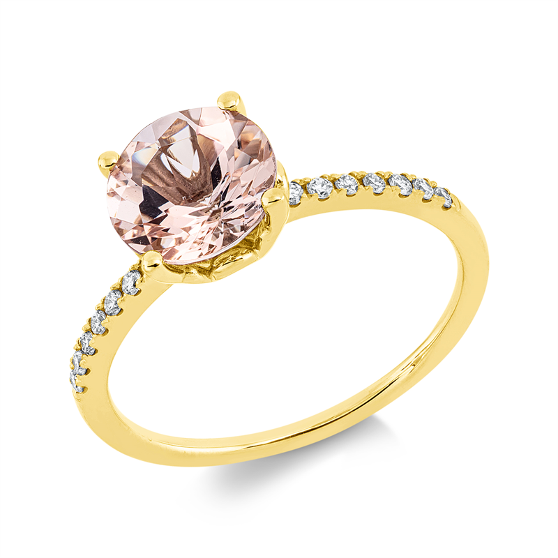 Farbstein Fashion Ring Gelbgold 18kt 0,11ct