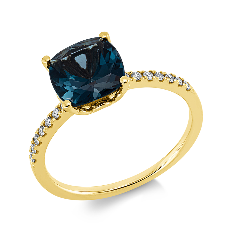 Farbstein Fashion Ring Gelbgold 18kt 0,11ct