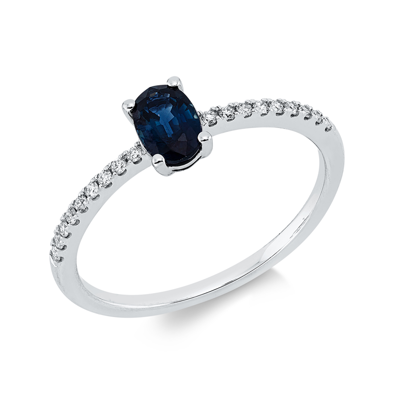 Farbstein Classic Ring Weißgold 18kt 0,09ct