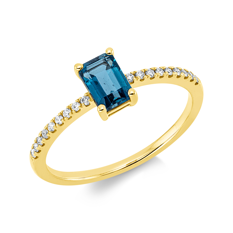 Farbstein Fashion Ring Gelbgold 18kt 0,1ct