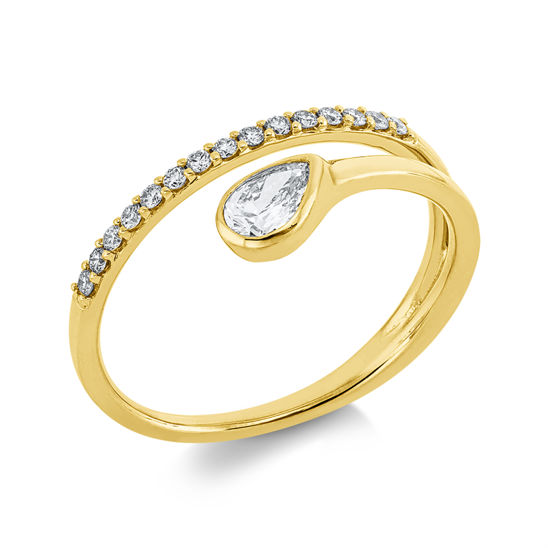 Modern Woman Ring Gelbgold 18kt 0,33ct