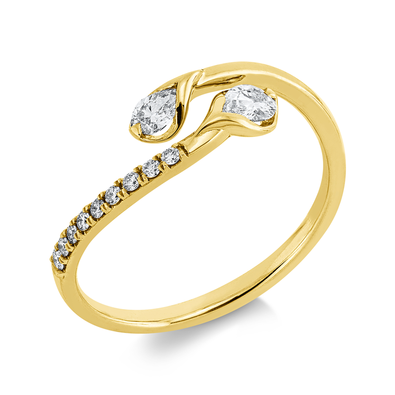 Modern Woman Ring Gelbgold 18kt 0,31ct