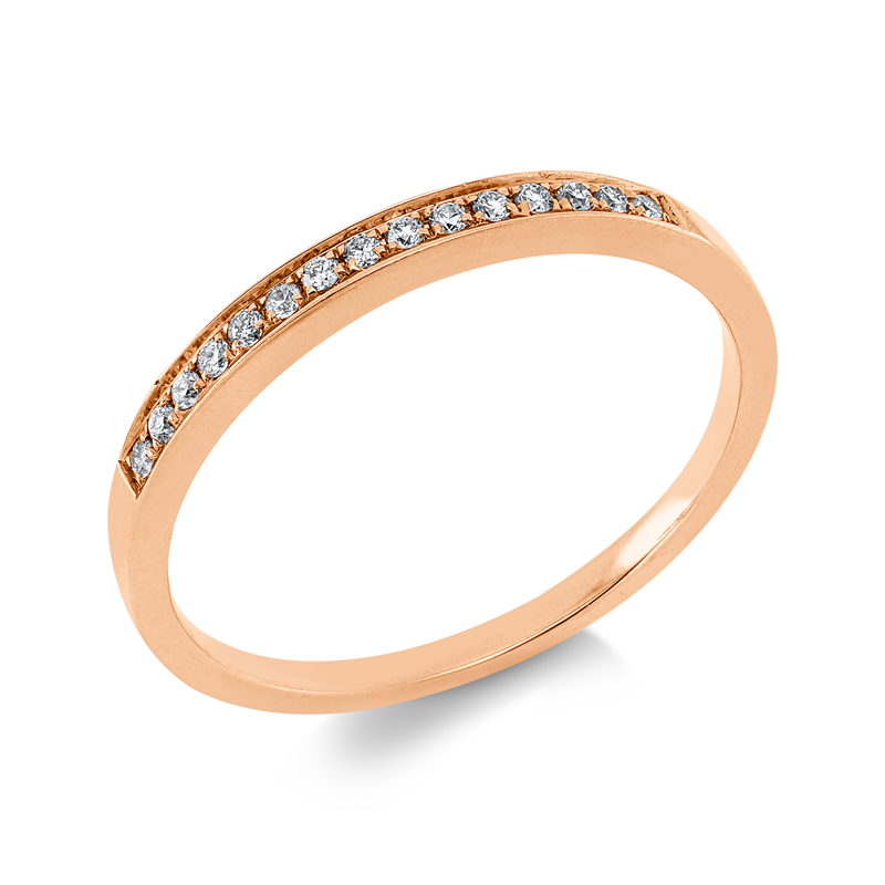 Memoire halb Ring Weißgold 14kt 0,09ct