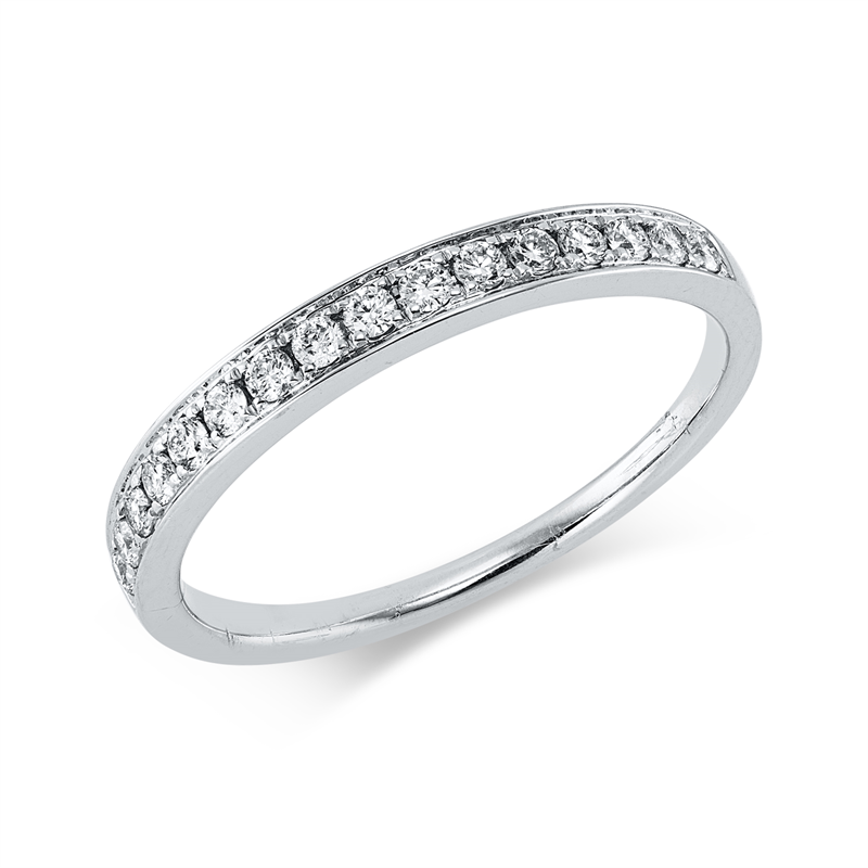 Memoire halb Ring Weißgold 14kt 0,23ct