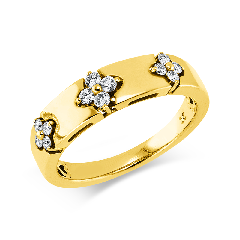 Modern Woman Ring Gelbgold 14kt 0,22ct