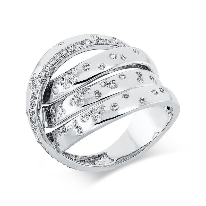 Modern Woman Ring Weißgold 14kt 0,62ct