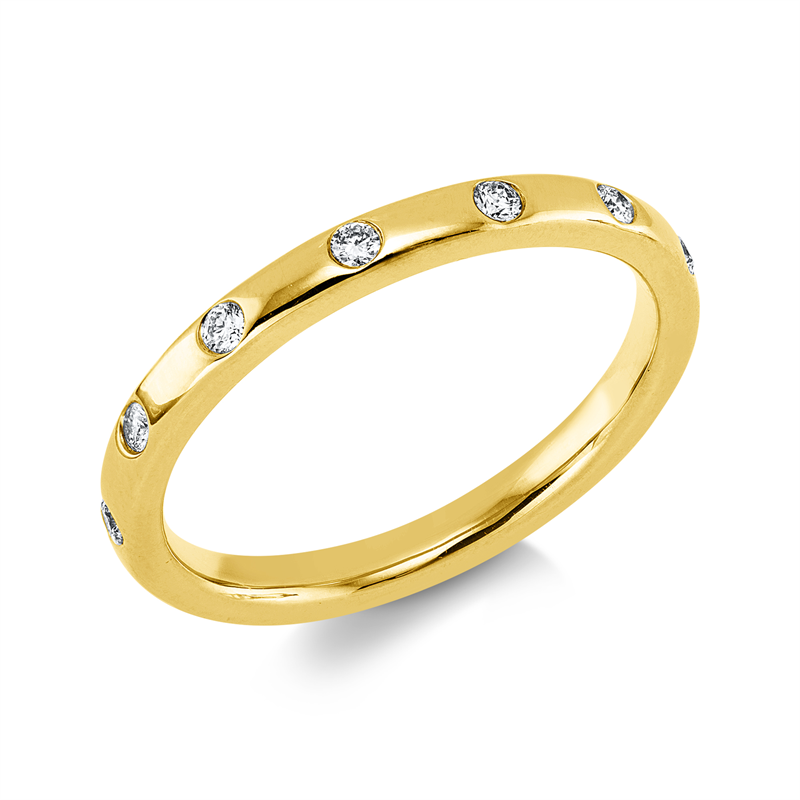 Memoire voll Ring Weißgold 18kt 0,21ct