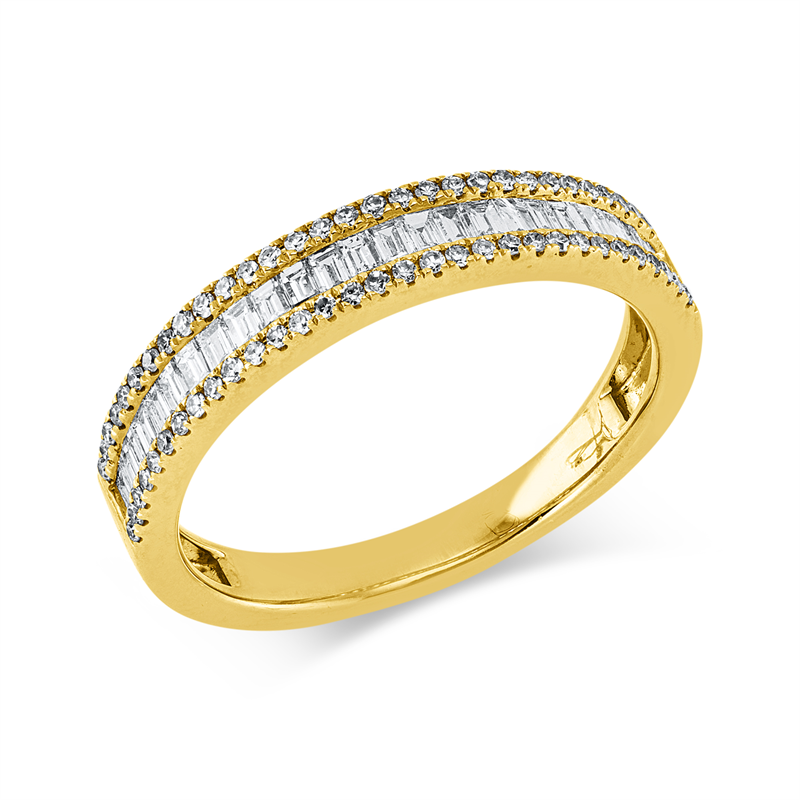 Baguette Illusion Ring Weißgold 14kt 0,45ct