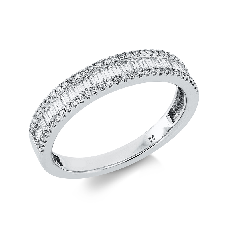 Baguette Illusion Ring Weißgold 14kt 0,45ct