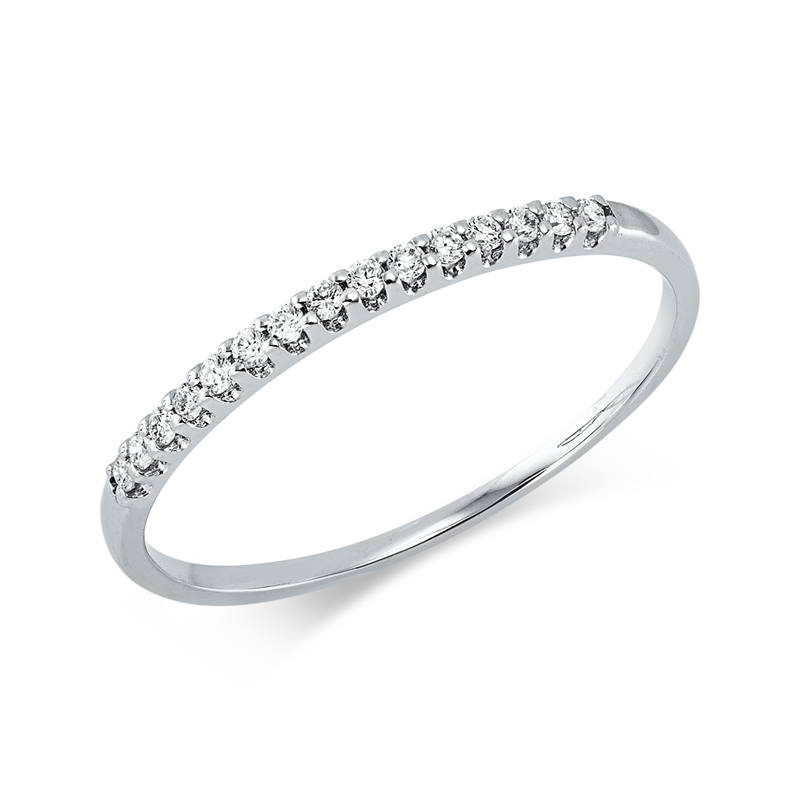 Memoire halb Ring Weißgold 18kt 0,09ct