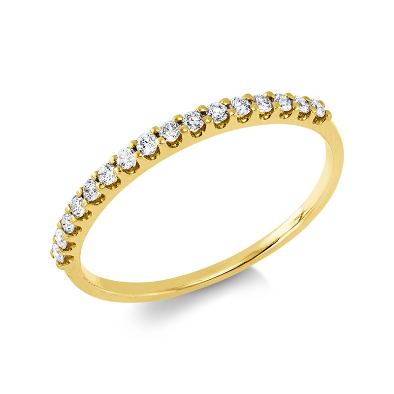 Memoire halb Ring Gelbgold 18kt 0,18ct