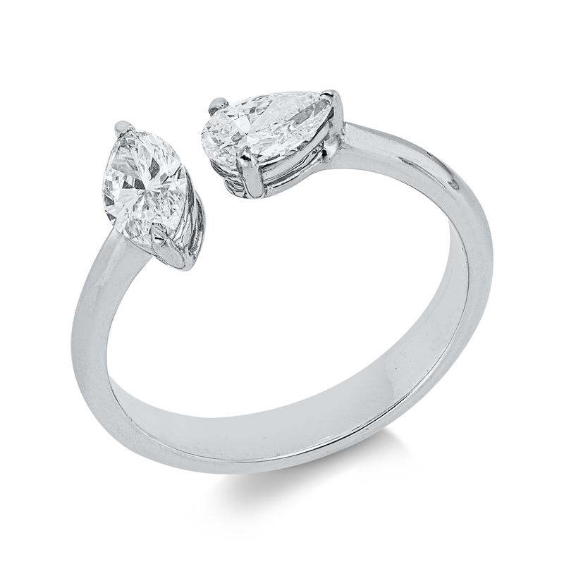 Modern Woman Ring Weißgold 18kt 0,79ct