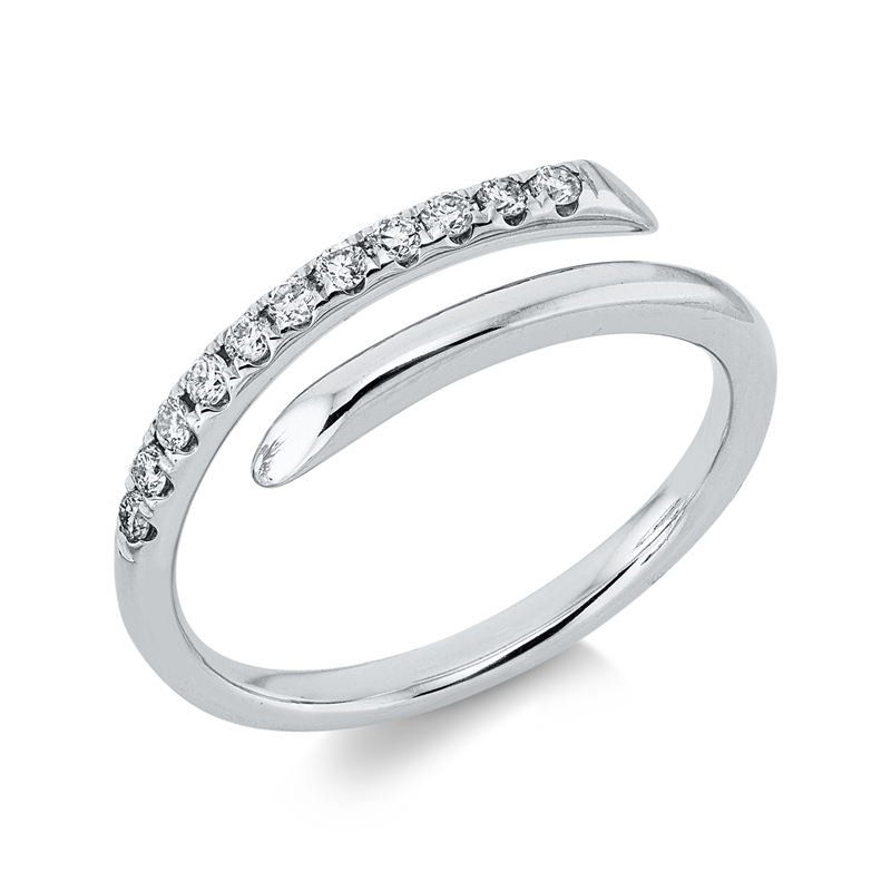 Modern Woman Ring Weißgold 14kt 0,15ct