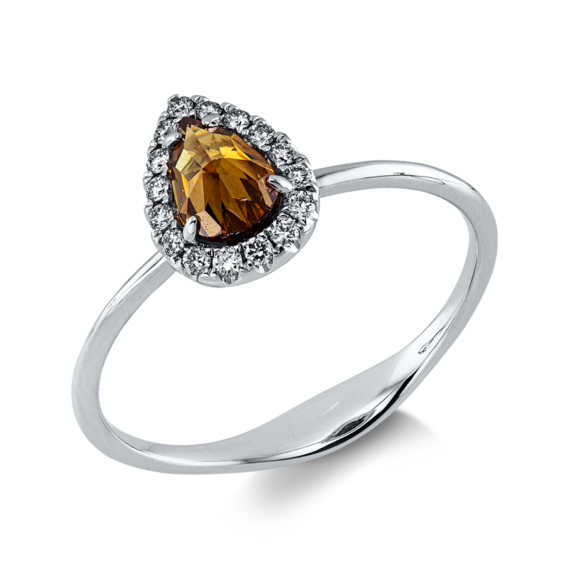 Farbiger Diamant Ring Weißgold 18kt 0,59ct