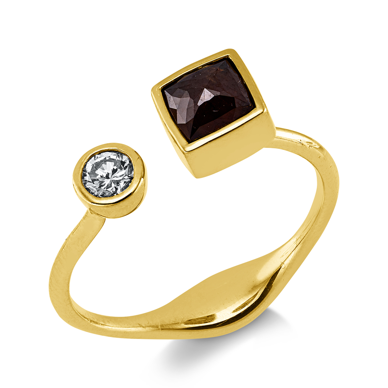 Farbiger Diamant Ring Gelbgold 18kt 0,7ct