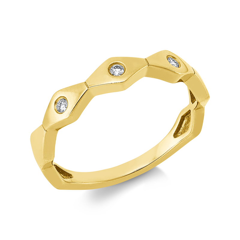 Modern Woman Ring Gelbgold 14kt 0,05ct