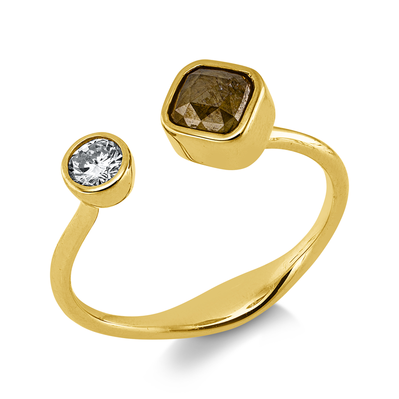 Farbiger Diamant Ring Gelbgold 18kt 0,65ct