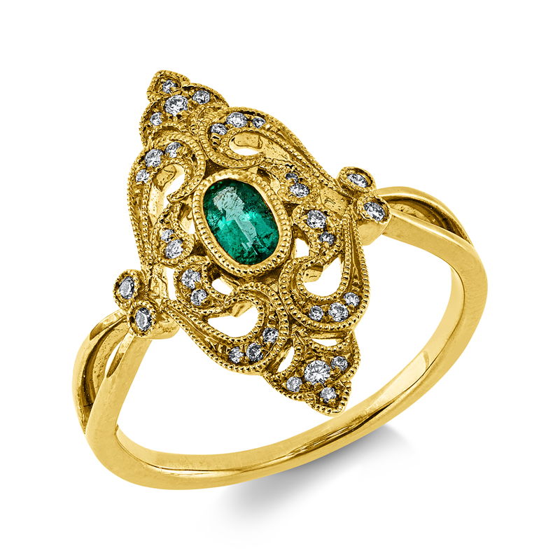 Farbstein Classic Ring Gelbgold 18kt 0,1ct