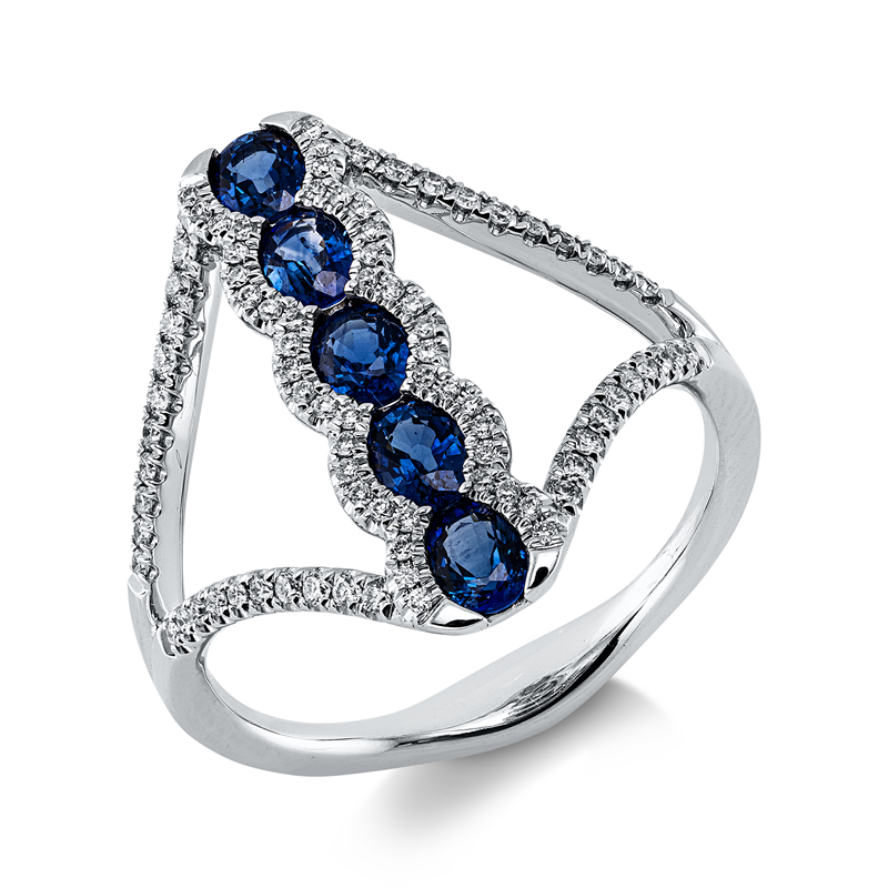 Farbstein Classic Ring Weißgold 18kt 0,24ct