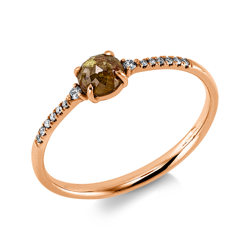 Farbiger Diamant Ring Rotgold 18kt 0,5ct