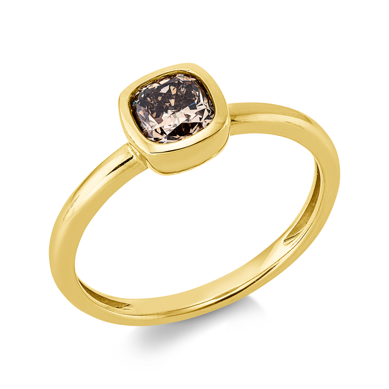 Farbiger Diamant Ring Gelbgold 14kt 0,71ct