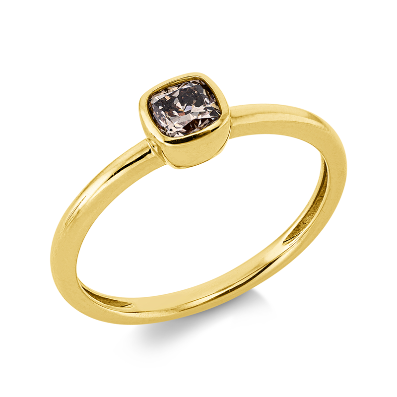 Farbiger Diamant Ring Gelbgold 14kt 0,37ct
