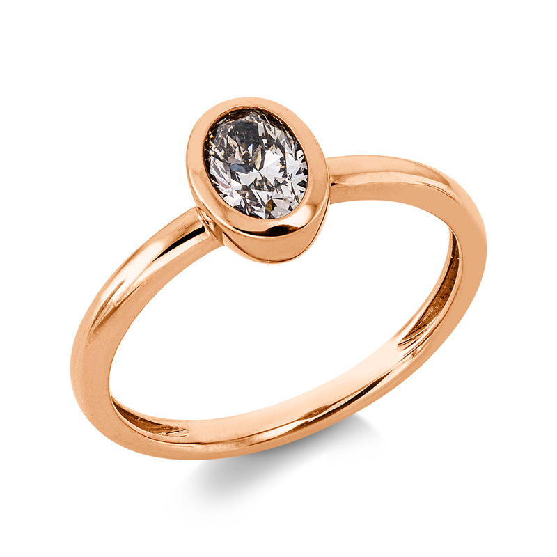Farbiger Diamant Ring Rotgold 14kt 0,62ct