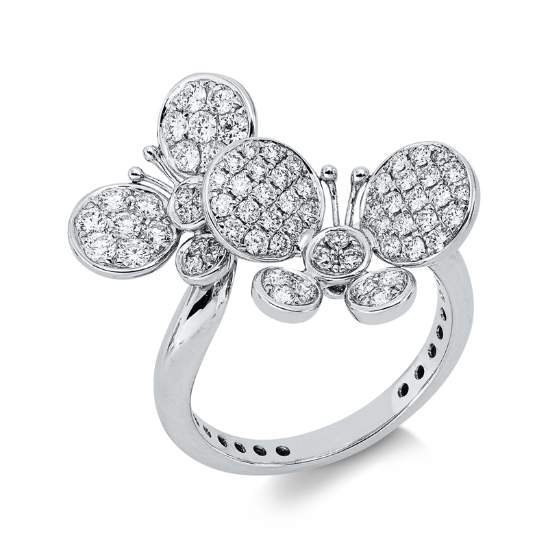 Pavé Ring Weißgold 18kt 0,88ct