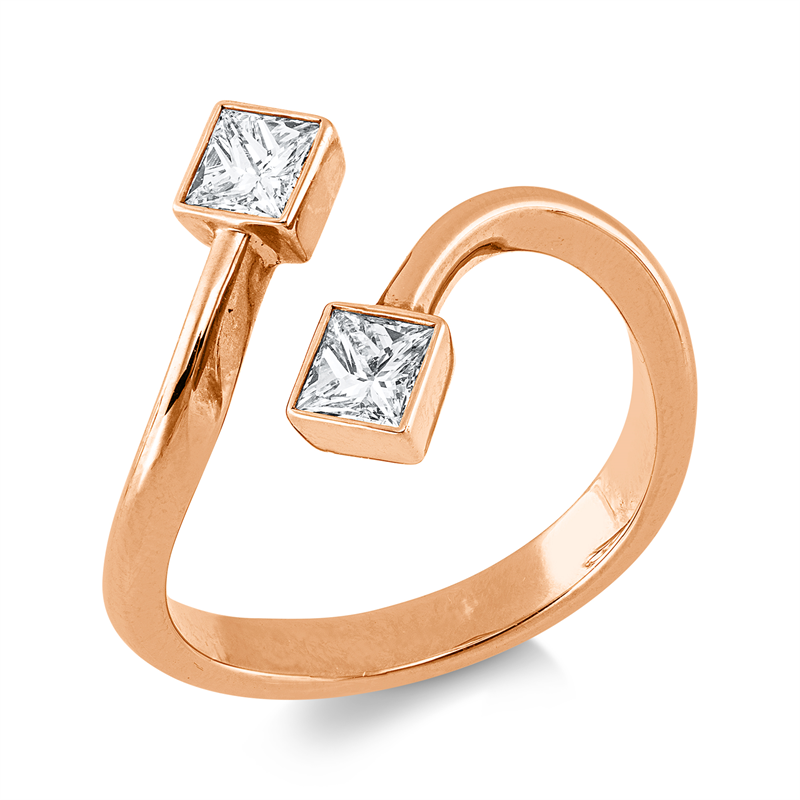 Modern Woman Ring Rotgold 18kt 0,49ct