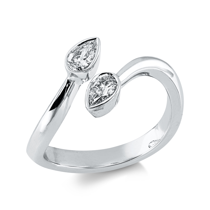 Modern Woman Ring Weißgold 18kt 0,33ct