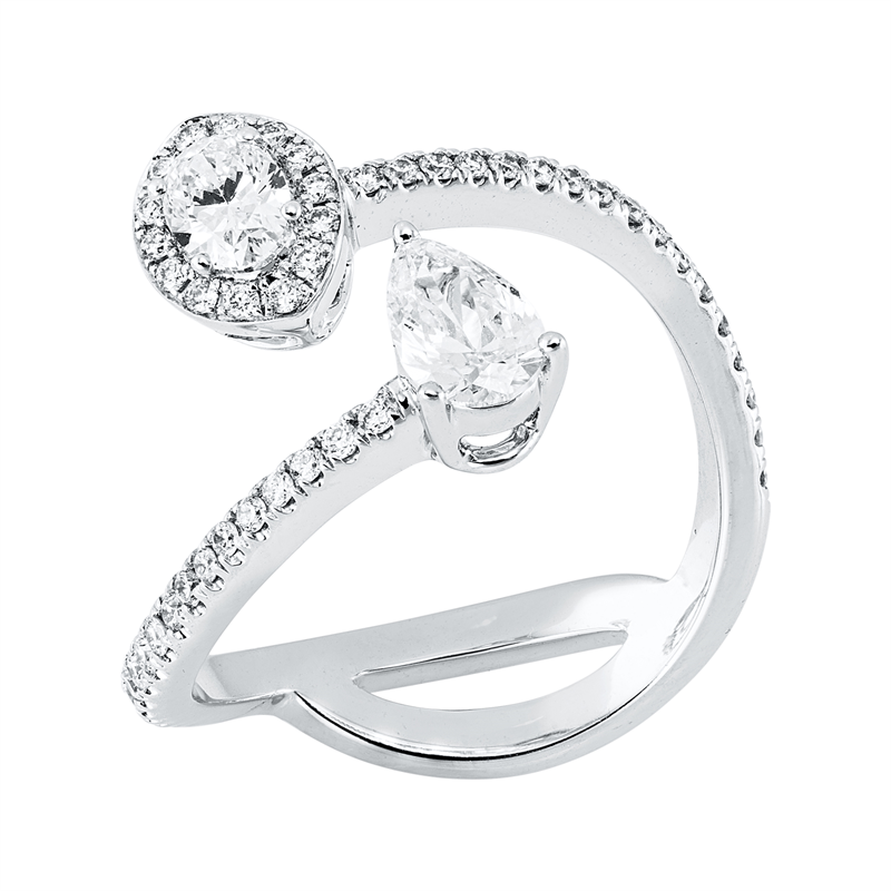 Modern Woman Ring Weißgold 18kt 0,91ct