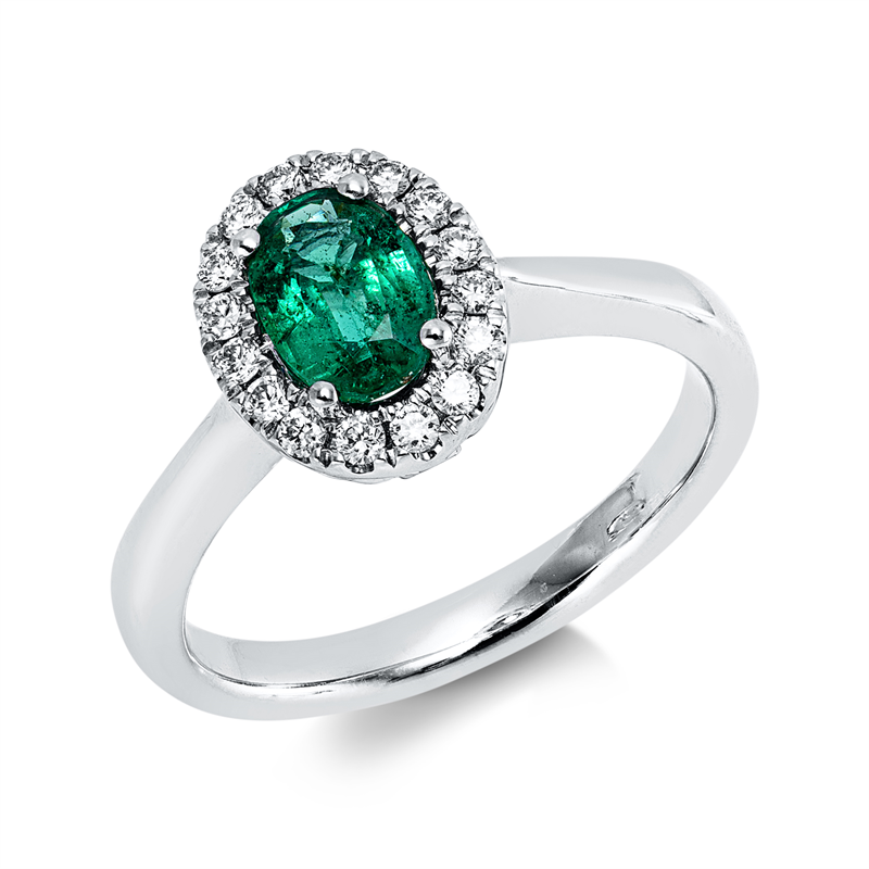 Farbstein Classic Ring Weißgold 18kt 0,19ct