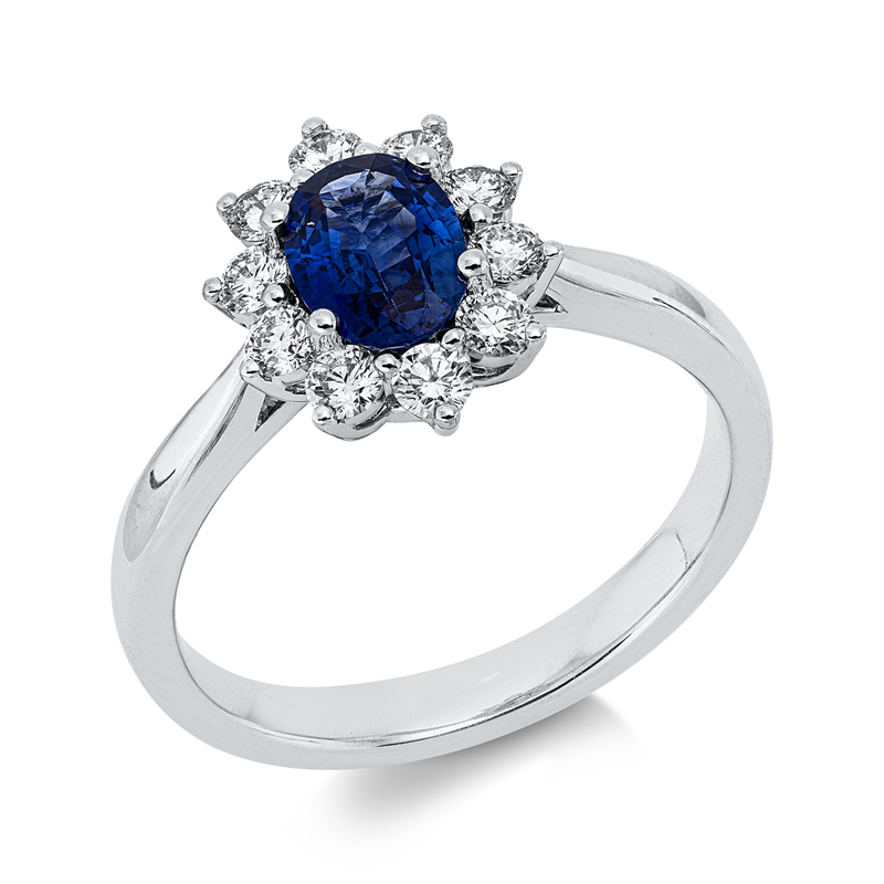 Farbstein Classic Ring Weißgold 18kt 0,42ct