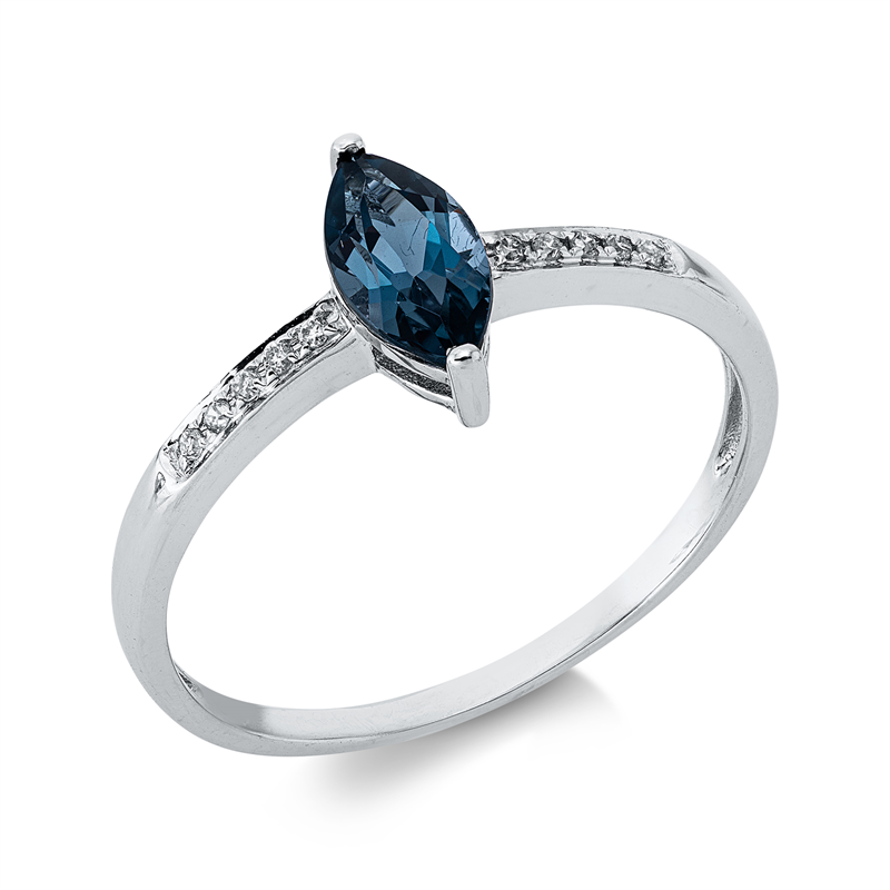 Farbstein Fashion Ring Weißgold 14kt 0,04ct