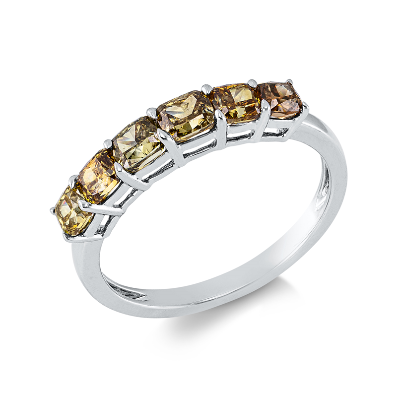Farbiger Diamant Ring Weißgold 18kt 1,3ct