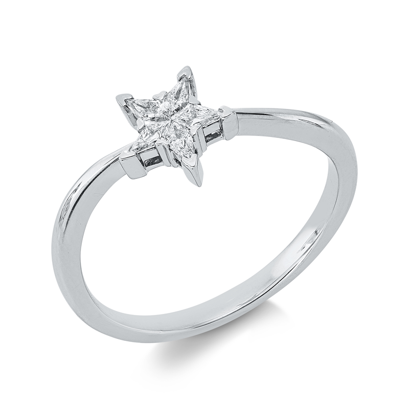 Symbol Ring Weißgold 18kt 0,18ct