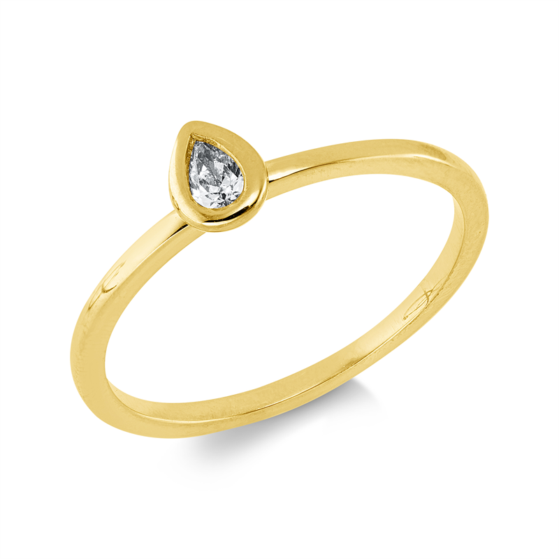 Solitaire Ring Gelbgold 18kt 0,09ct