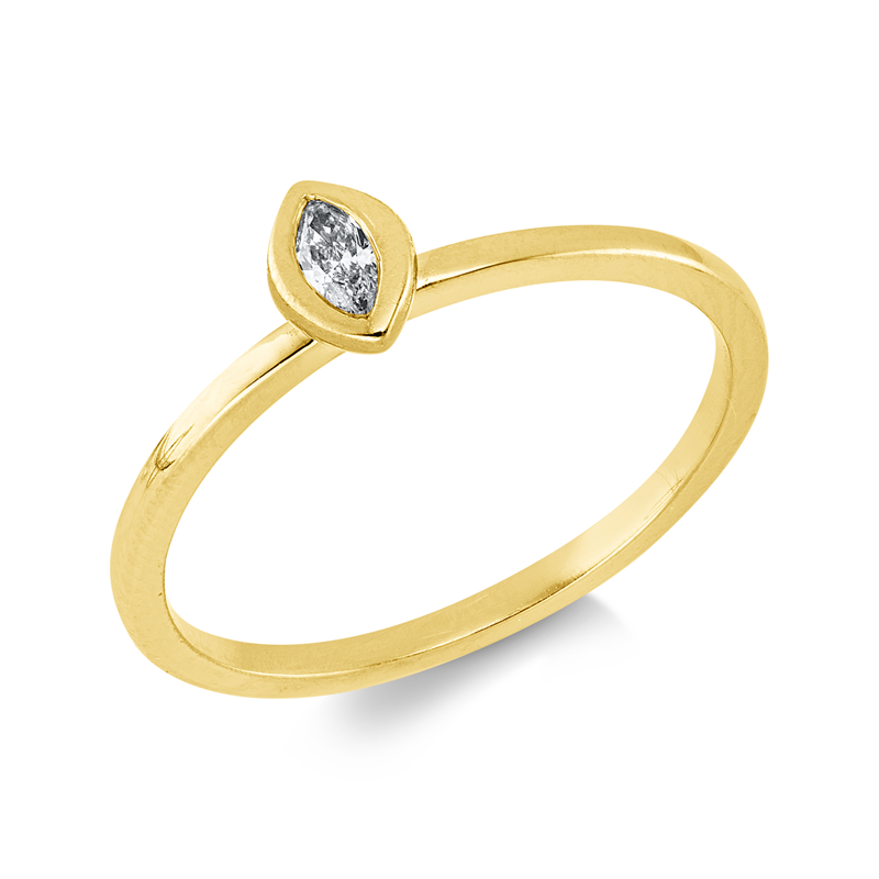 Solitaire Ring Gelbgold 18kt 0,1ct