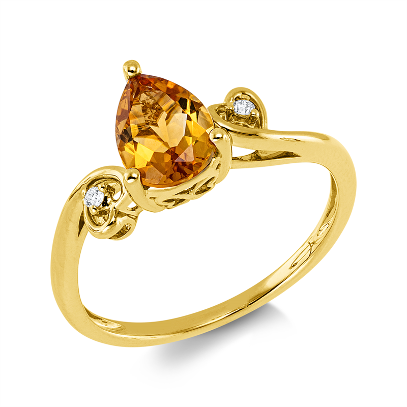 Farbstein Fashion Ring Gelbgold 14kt 0,02ct