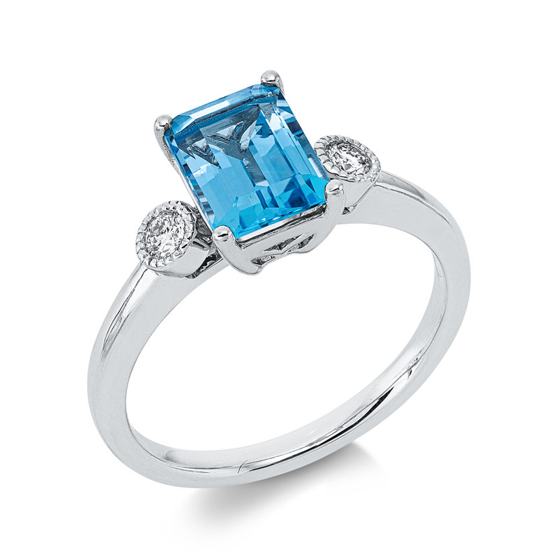 Farbstein Fashion Ring Weißgold 14kt Ref-1KL80