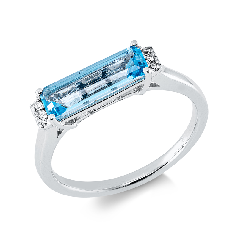 Farbstein Fashion Ring Weißgold 14kt Ref-1KL81