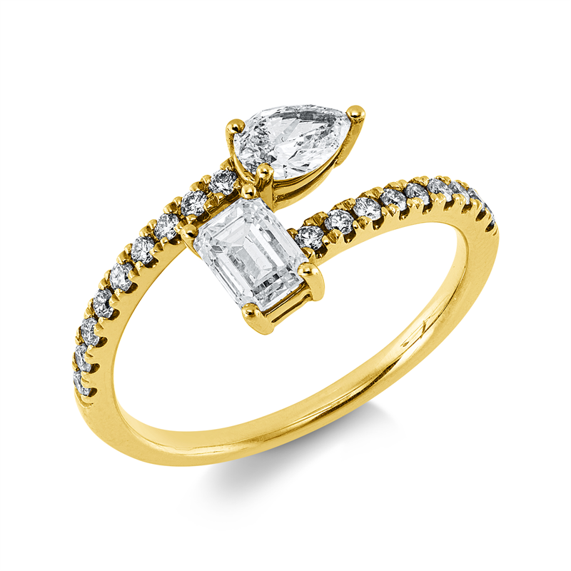 Modern Woman Ring Gelbgold 14kt 1,02ct