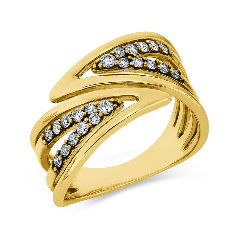 Modern Woman Ring Gelbgold 18kt Ref-1KM09