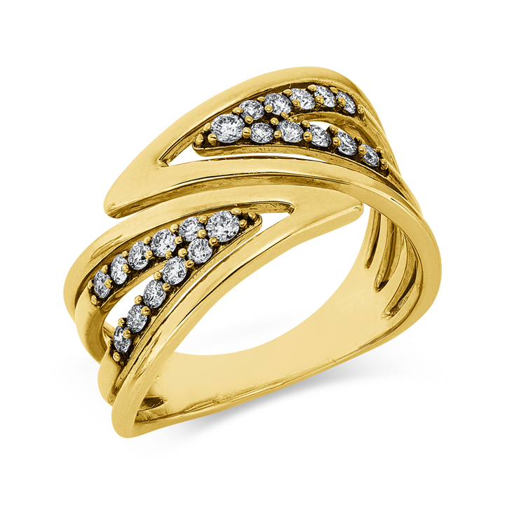 Modern Woman Ring Gelbgold 18kt Ref-1KM09