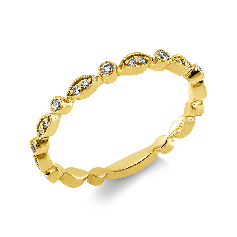 Modern Woman Ring Gelbgold 14kt 0,19ct