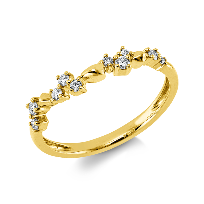 Modern Woman Ring Gelbgold 14kt 0,16ct