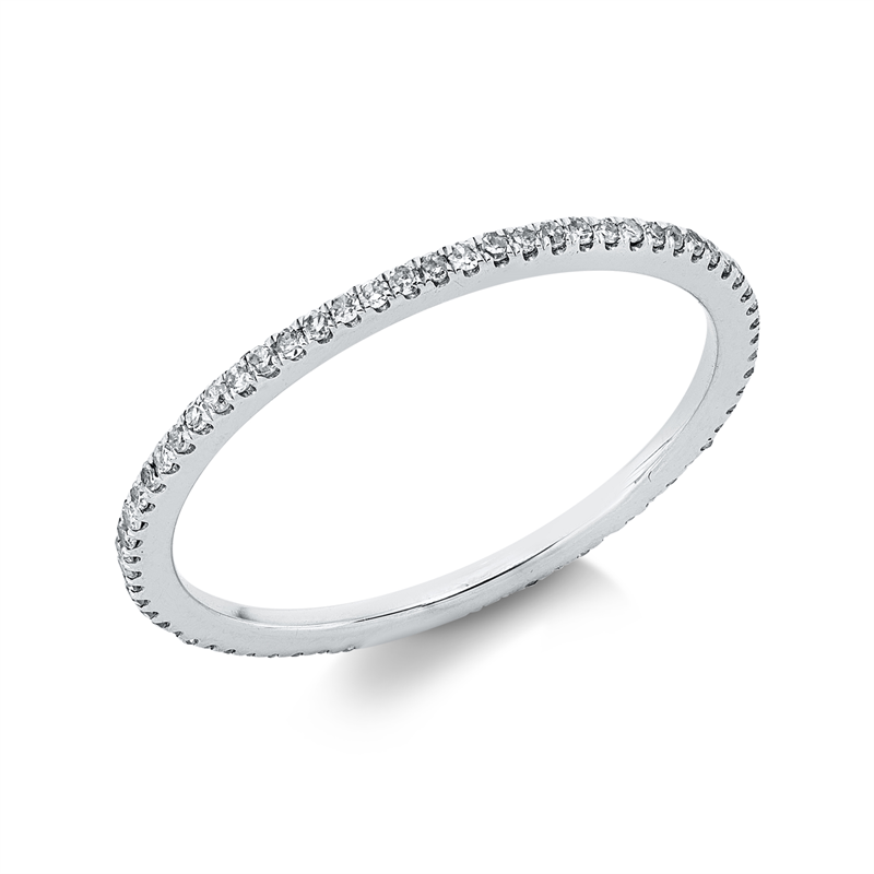 Memoire voll Ring Weißgold 18kt 0,21ct